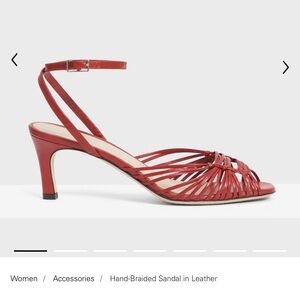 Red Theory hand braided leather sandal